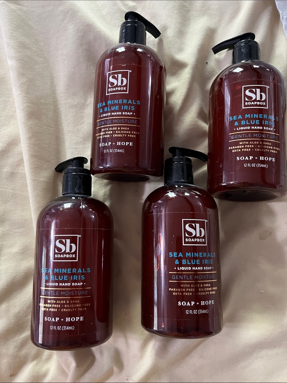 Soapbox Sea Minerals & Blue Iris Liquid Hand Soap -  (4 Pack)
